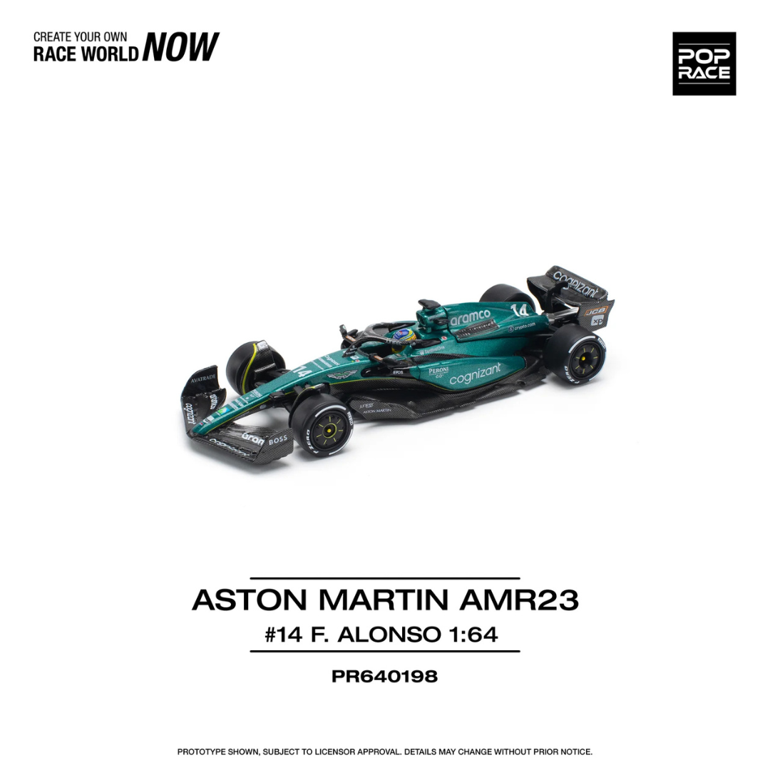 Pop Race Fernando Alonso Aston Martin AMR23 F1 #14  # 198 PR640198