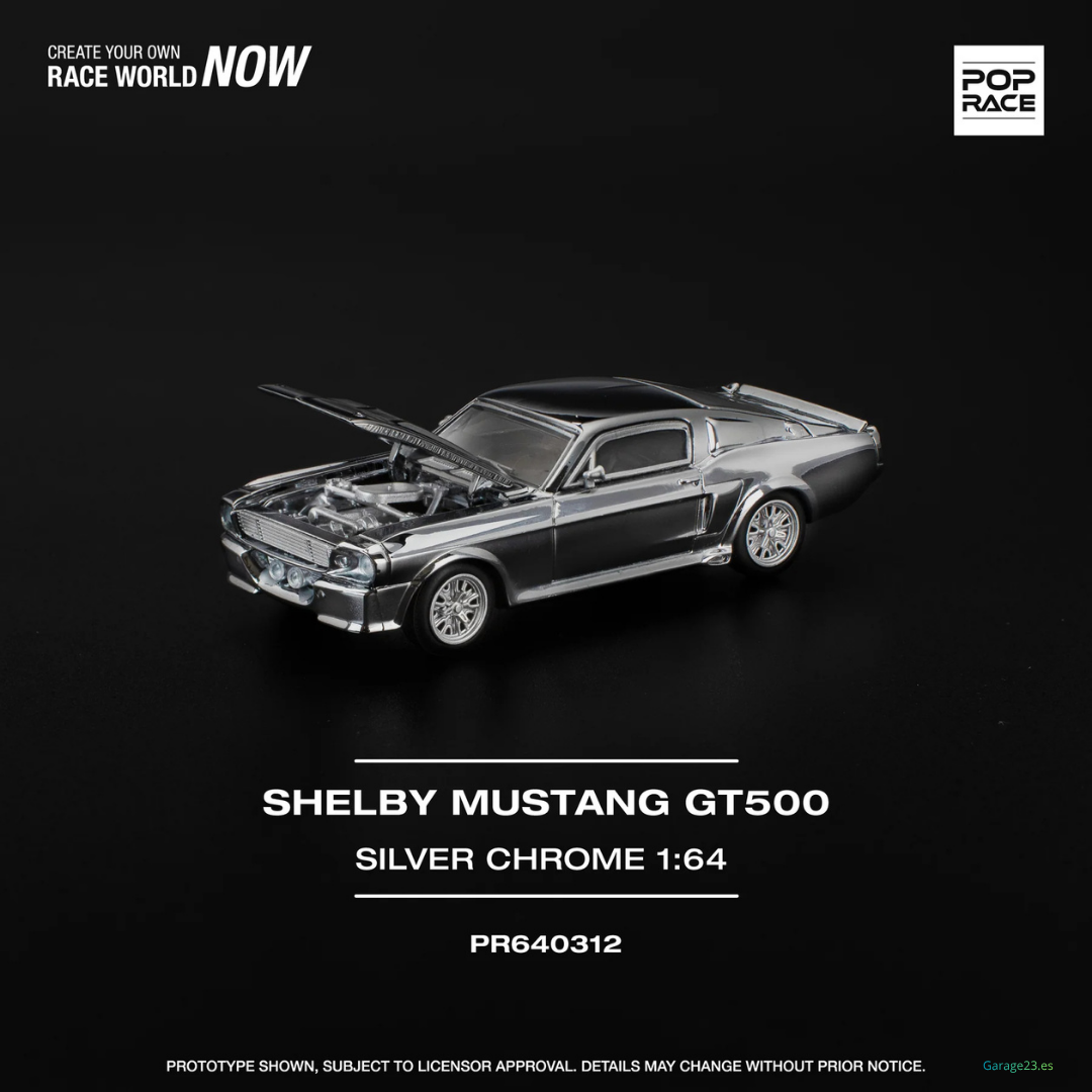 Pop Race Shelby Mustang GT500 Silver Chrome # 312 PR640312