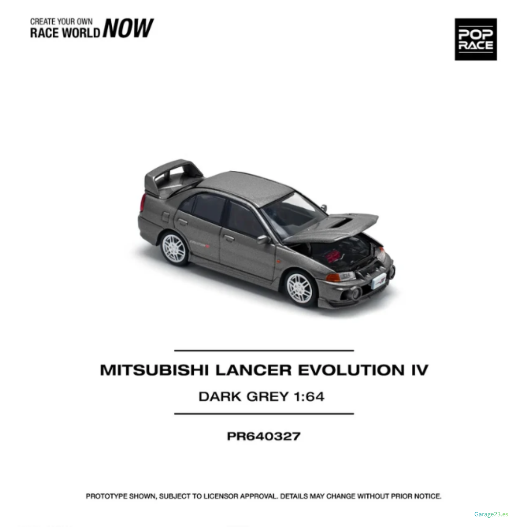Pop Race Mitsubishi Lancer Evolution IV Dark grey # 327 PR640327