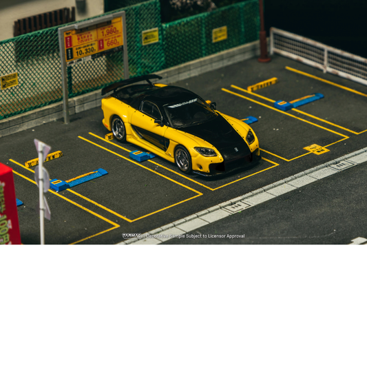 TARMAC WORKS 1.64 Mazda RX7 VeilSide Fortune7 amarillo/negro  - Tarmac Works GLOBAL64
