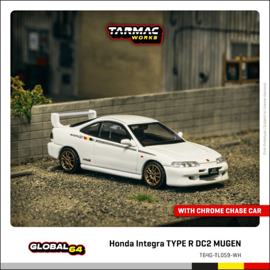Tarmac Works 1/64  Honda Integra TYPE R DC2 MUGEN Championship White