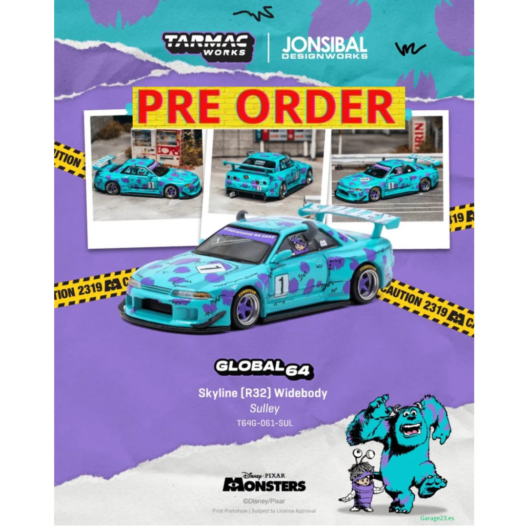 *** PREORDER *** TARMAC LLEGADA APROX MAYO 2027 ** PUEDE SUFRIR RETRASOS *** Skyline R32 Widebody - Designed by Jon Sibal Sulley MOUNSTROS S.A