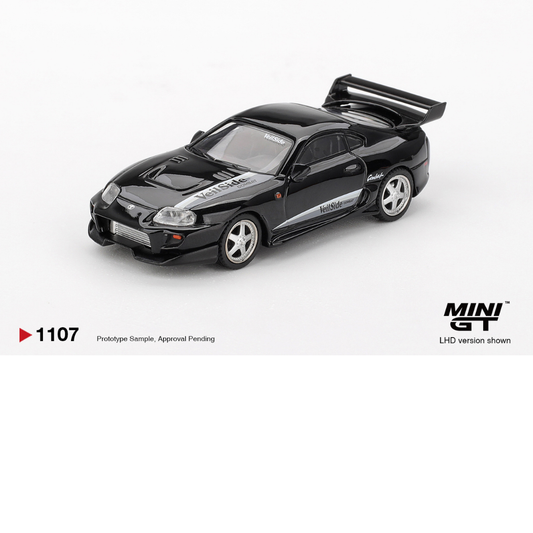MINI GT TOYOTA SUPRA MK4 A80 VEILSIDE COMBAT V-II BLACK 2011 # 1107