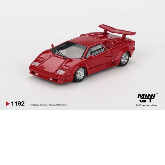 MINI GT LAMBORGHINI COUNTACH 25TH ANNIVERSARY RED 1988 # 1192