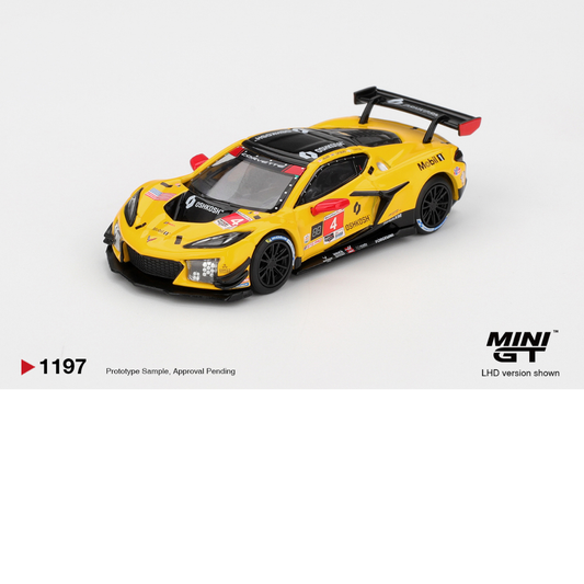 MINI GT CHEVROLET CORVETTE Z06 GT3.R #4 CORVETTE RACING BY PRATT MILLER MOTORSPORTS DAYTONA 24 HRS 2025 # 1197