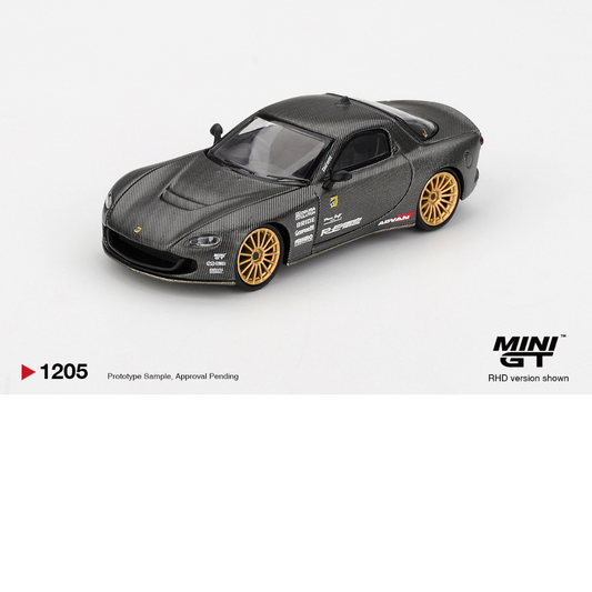 MINI GT Mazda RX7 RE Amemiya Matsukiyo KOKU 3 Rotor NA-7 TAS 2025 Premio al mejor coche tuneado # 1205