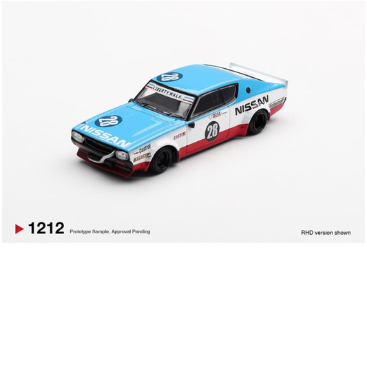 MINI GT NISSAN GTR KPGC110 SKYLINE KENMERI LIBERTY WALK NISSAN RACING 75 CONCEPT 2024 # 1212