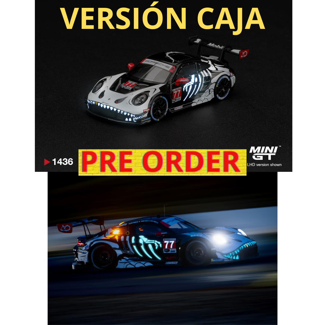 GLOW ***VERSION CAJA *** LLEDADA APROXIMADA MAYO 2027 *** PUEDE SUFRIR RETRASOS *** MINI GT ¨SKELETON¨ PORSCHE 911 # 1436