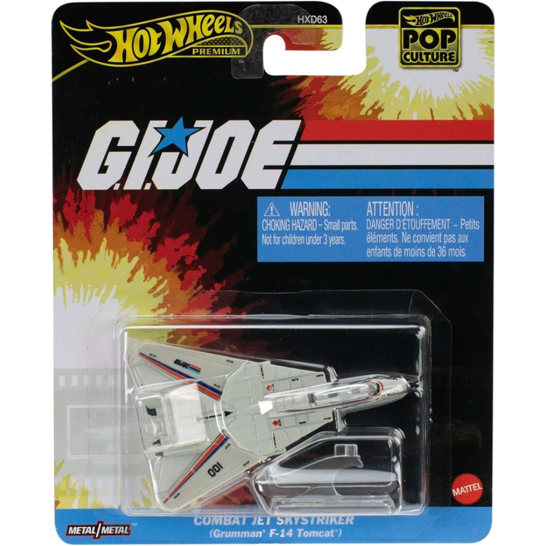 Hot Wheels Premium Avión de combate Skystriker Grumman F 14 Tomcat - GI Joe REF 63-R