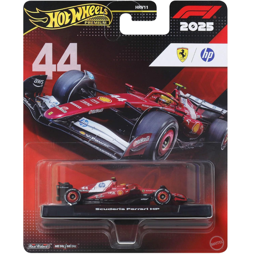 Hot Wheels Premium F1 Formula 1 Scuderia Ferrari # 44 Lewis Hamilton JKD86