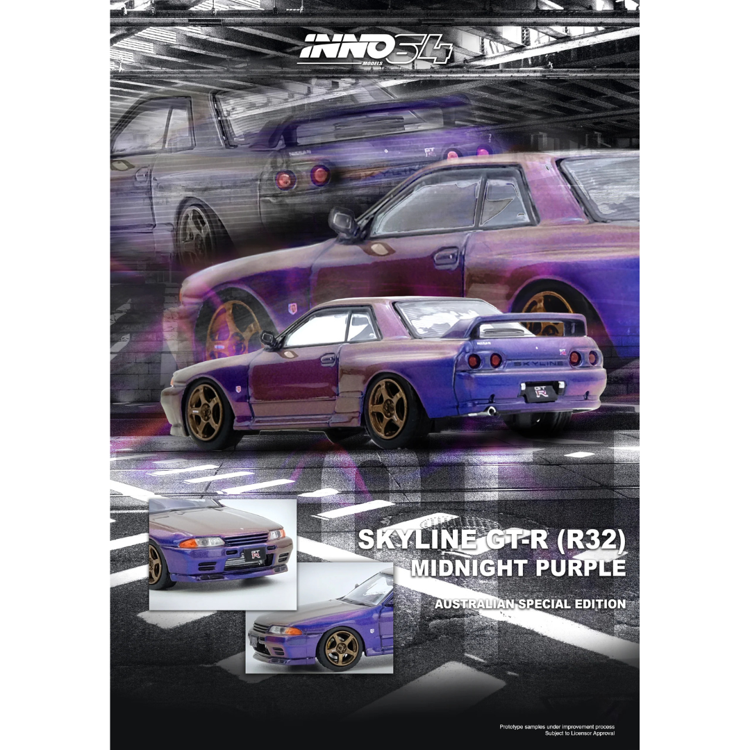 Inno64 Nissan Skyline GTR R32 Australia Special Edition Limited Edition midnight Purple