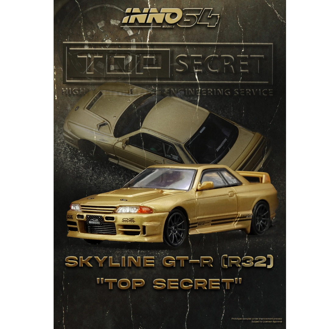 Inno64 Top Secret Nissan Skyline GTR R32 BNR32 Gold 650R