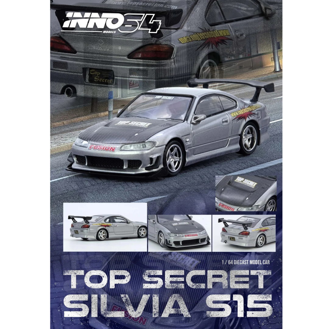 Inno64 Nissan Top Secret Silvia S15 Silver
