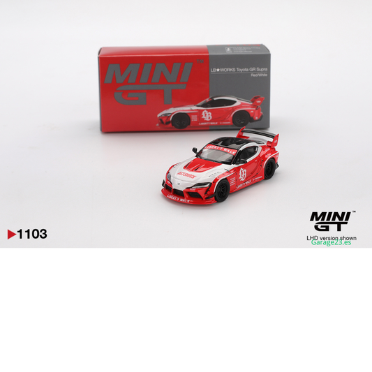 MINI GT TOYOTA GR SUPRA LB WORKS RED/WHITE 2025 # 1103