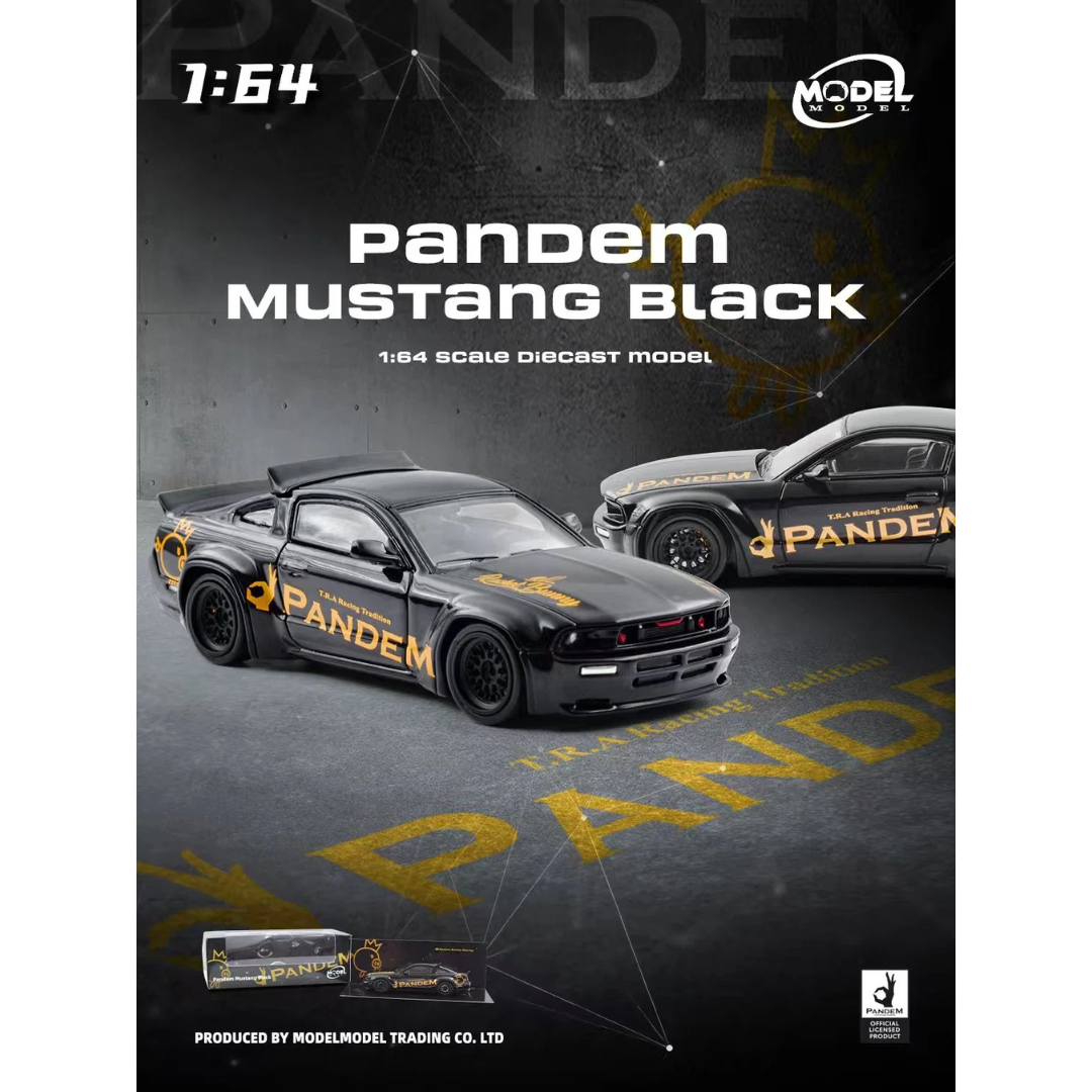 Model Model 1/64  Pandem Mustang Black