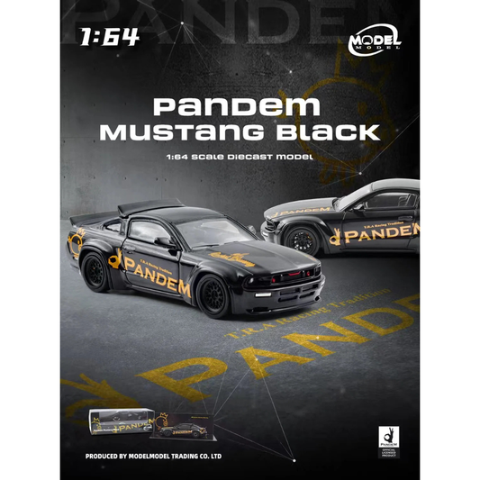 Model Model 1/64  Pandem Mustang Black