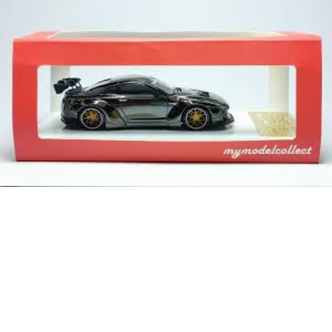 My Model Collect  Nissan GTR R35 1.5 LB Chrome Gun Grey	 1.64 MMC640004E