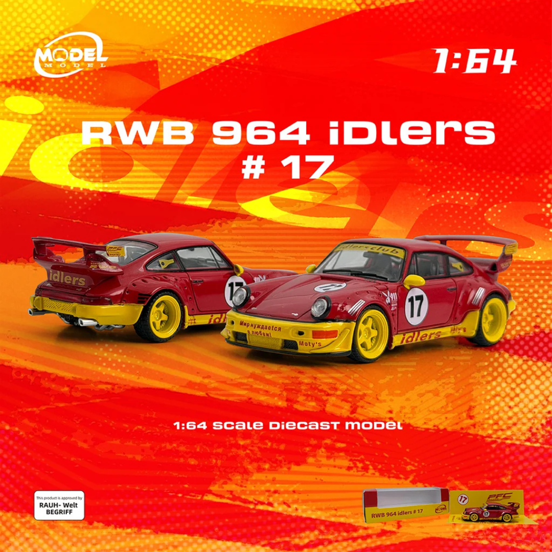 Model Model 1/64 RWB 964 idlers #17 Red / Yellow MM64-RWB964-003