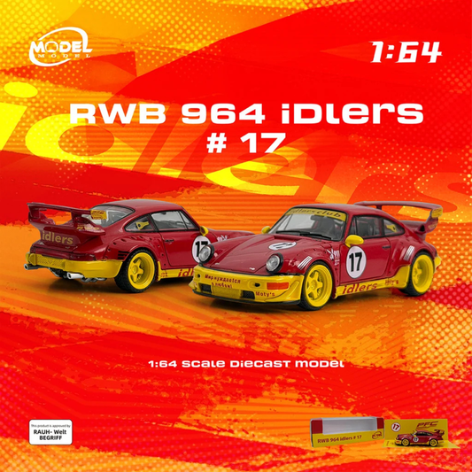 Model Model 1/64 RWB 964 idlers #17 Red / Yellow MM64-RWB964-003