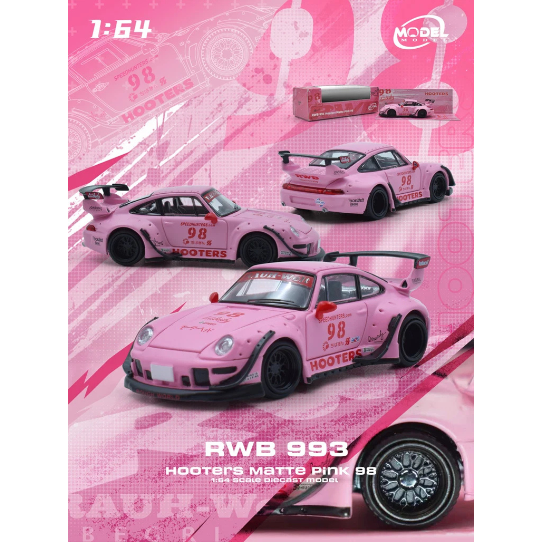 Model Model 1/64 RWB 993 #98 Hooters Matte Pink MM64-RWB993-007