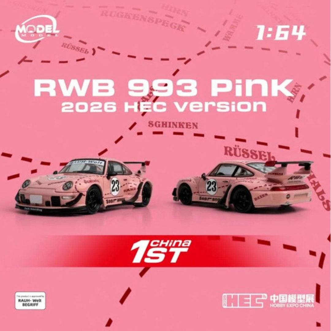 Model Model 1/64 RWB 993 HEC 2026 Pink * Exclusiva de Hobby Expo China 2026 * MM64-RWB993-HEC2026