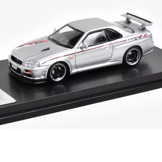 %%% My Model Collect Nissan Skyline R34 V Spec Nismo Livery silver 1.64 MMC640009C