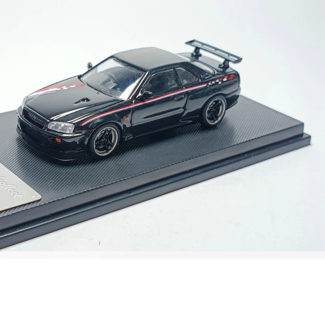 %%% My Model Collect Nissan Skyline R34 V Spec Black Red White 1.64 MMC640009F