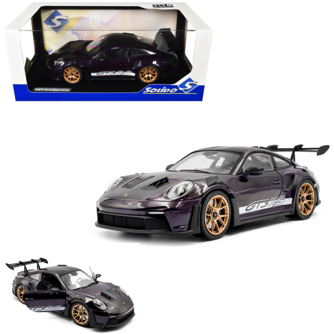 1/18 Solido 2024 Porsche 911 (992) GT3 RS Weissach Paars Morado soli1812103