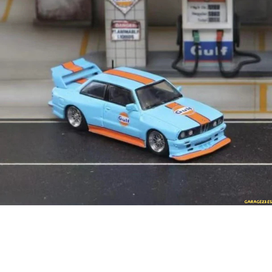 Street Weapon BMW E30 Gulf Azul/Naranja 1/64