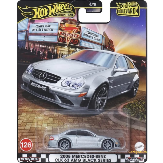 Hot Wheels Premium Boulevard 2008 Mercedes Benz CLK 63 AMG Black Series # 126 Ref 68-C