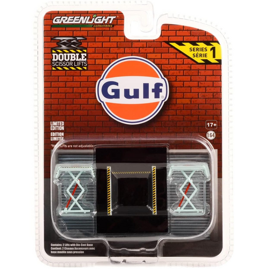 GreenLight 1/64 Gulf Oil, Auto Body Shop Automotive Double Accesorios Taller