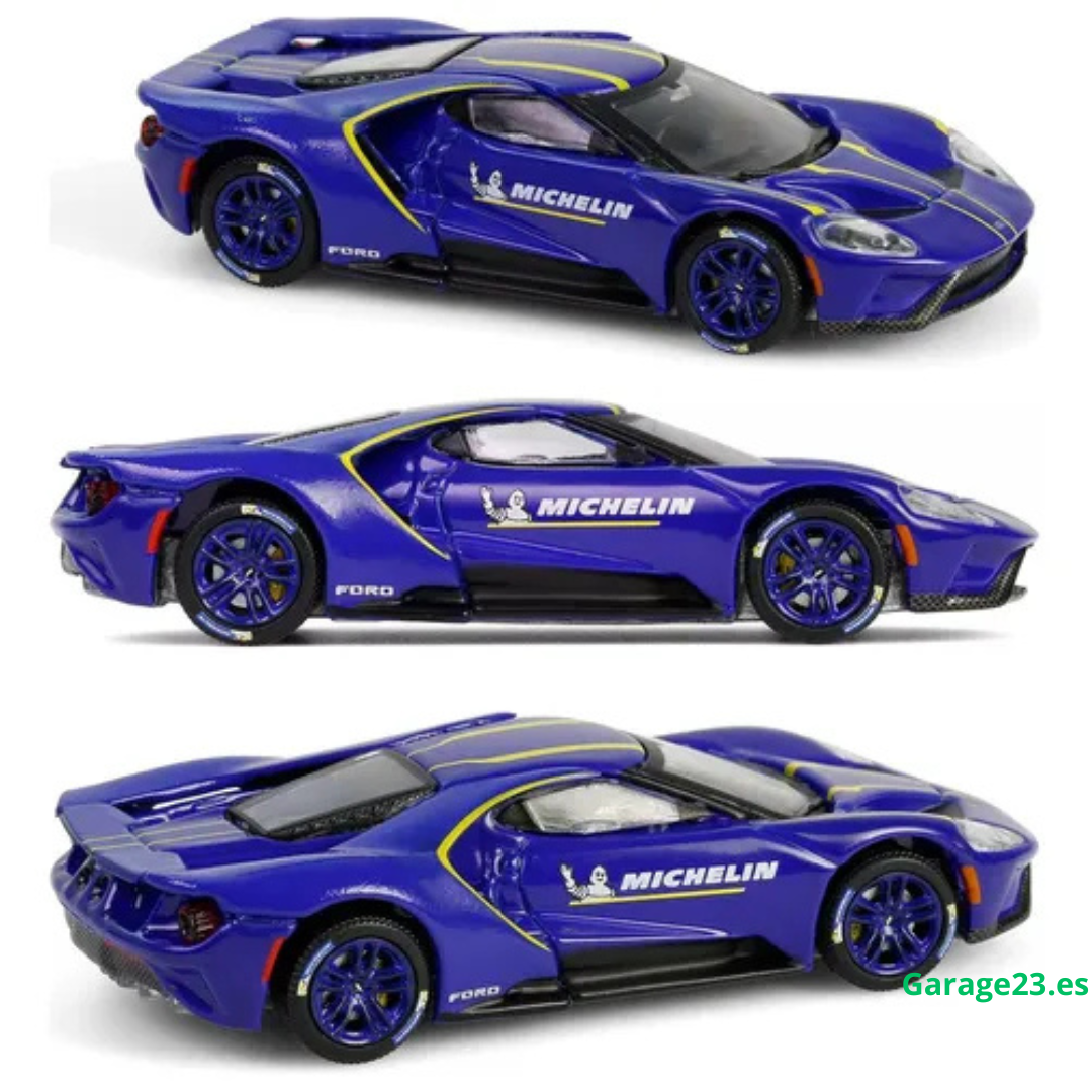 Greenlight Anniversary 2021 Ford Gt 135 Years Michelin 1/64 Color Azul Oscuro