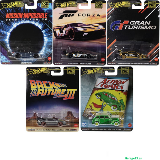 Hot Wheels Premium Completa Pack5 Pop Culture - M5 - Super GT - Super trofeo