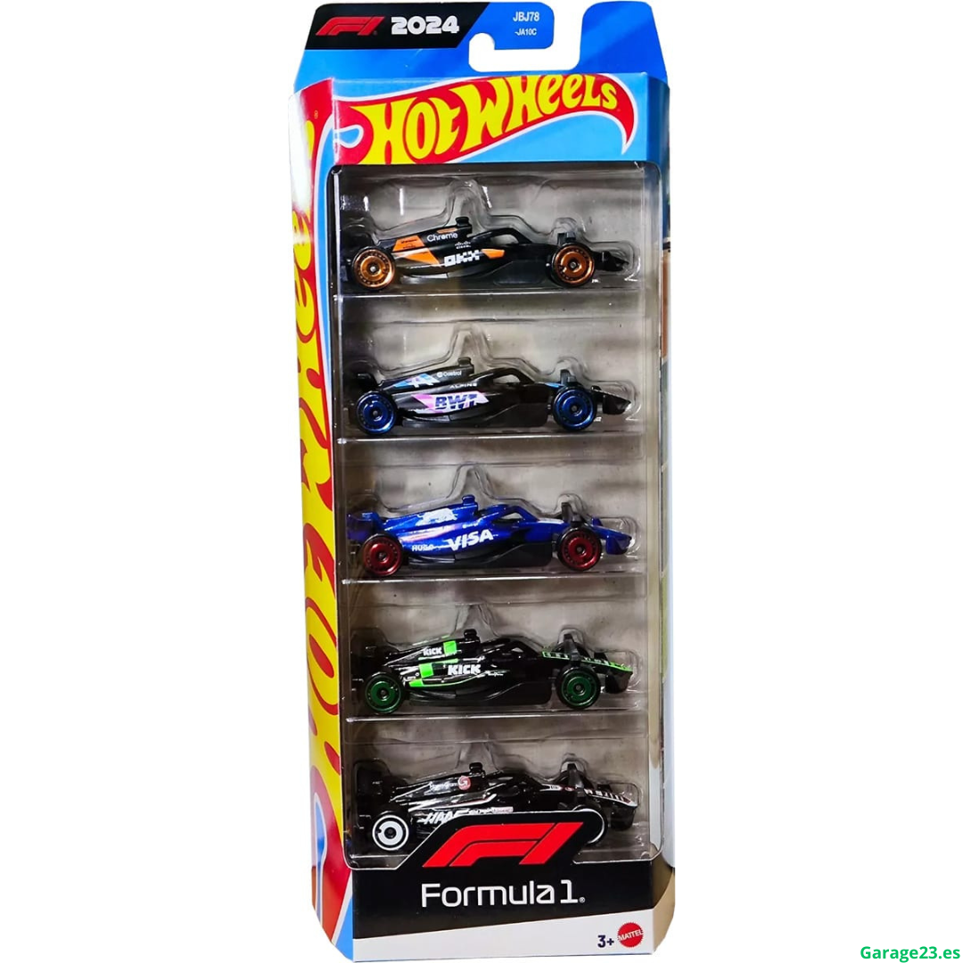 Hot Wheels Pack 5 Formula 1 Basicos set Race Team