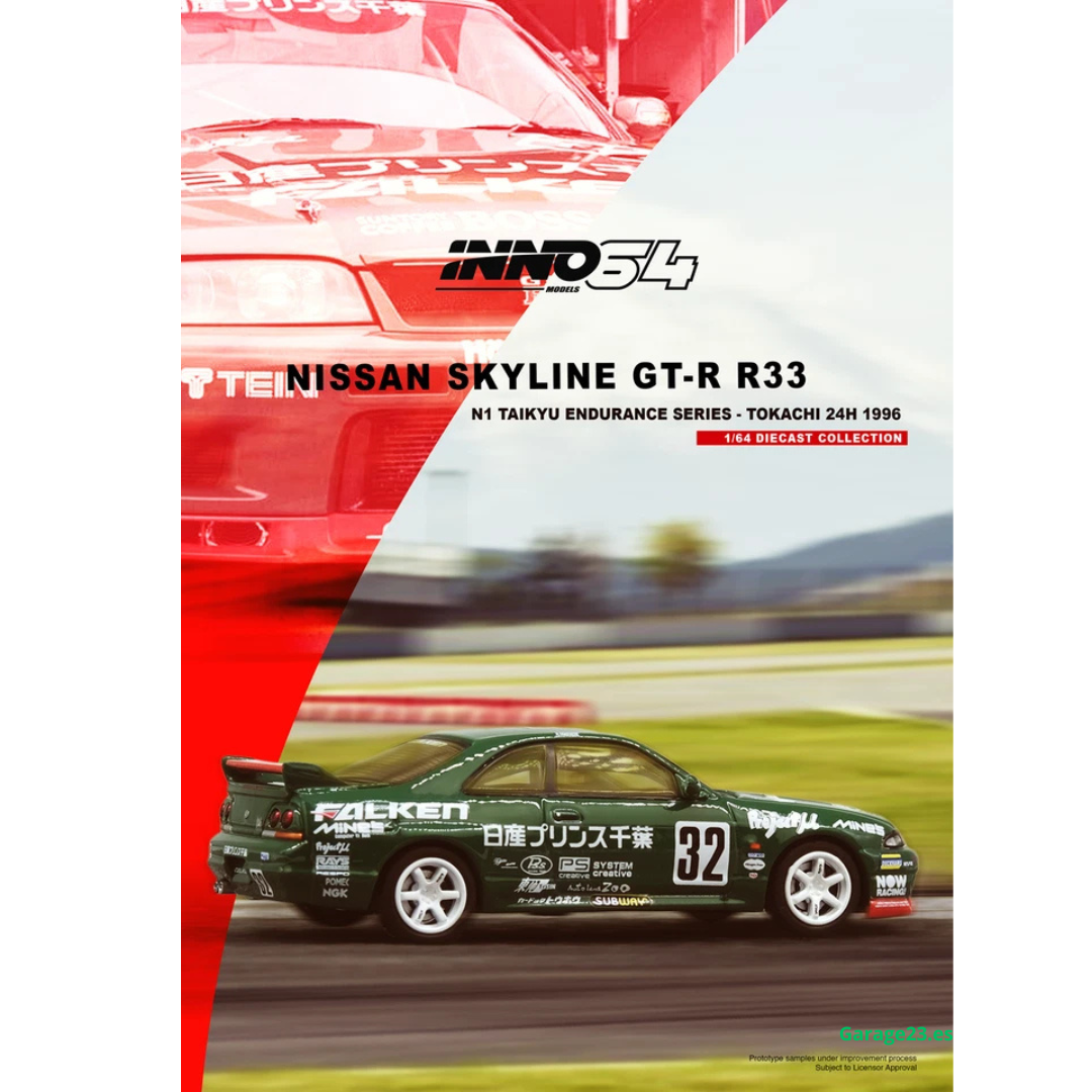 Inno64 Nissan Skyline GTR R33 #32 Prince Chiba N1 1996 FALKEN Tokachi 24h