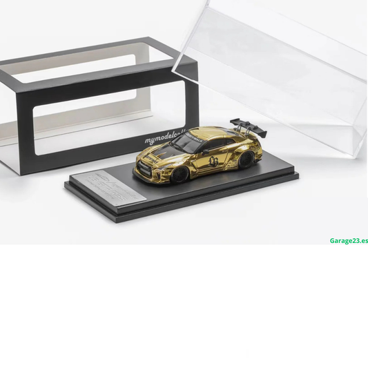 ***EN CAMINO *** My Model Collect  Nissan GTR R35 LB Chrome Gold 1/64