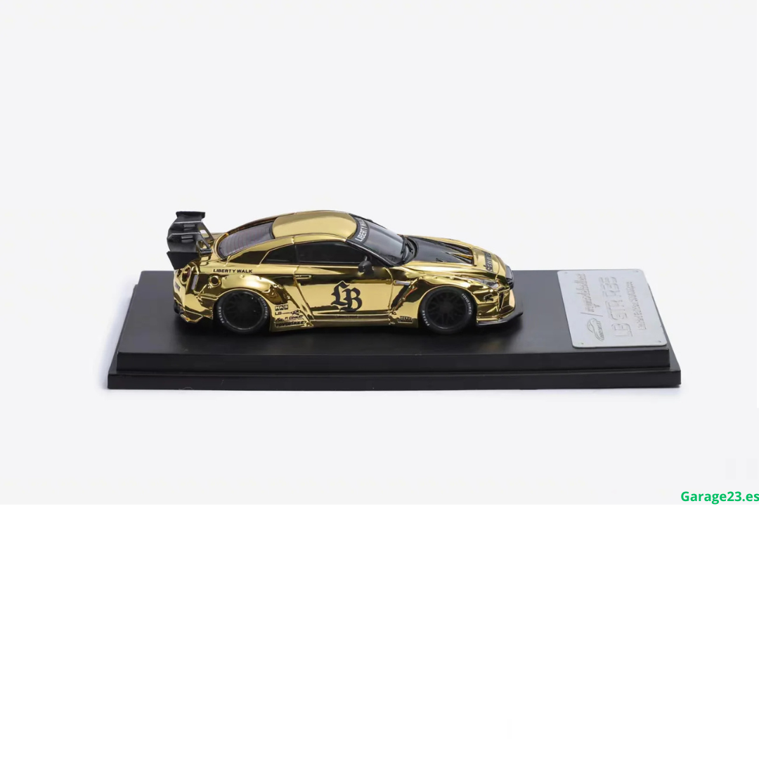 ***EN CAMINO *** My Model Collect  Nissan GTR R35 LB Chrome Gold 1/64