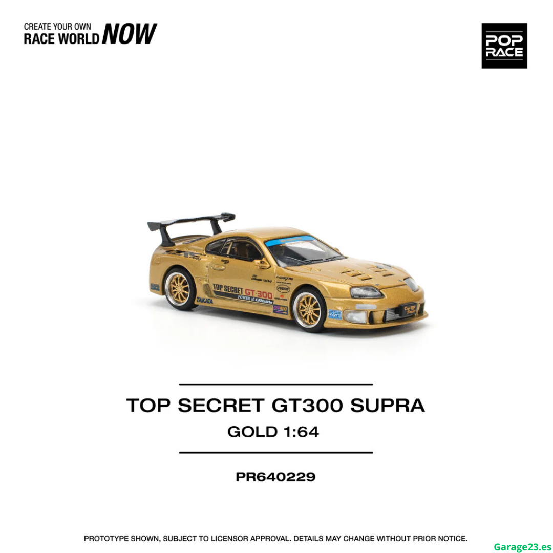 POP RACE Top Secret GT300 Supra Gold