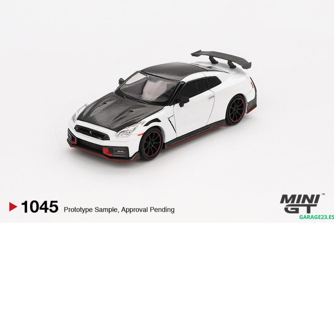 MINI GT NISSAN GTR R35 NISMO BRILLIANT WHITE PEARL 2024 # 1045