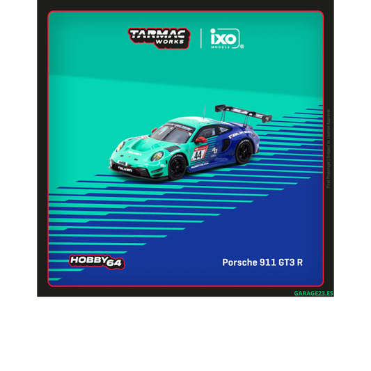Tarmac Works *** 24H de Nürburgring *** Porsche 911 GT3 R n.° 44 J. Eriksson, T. Heinemann, N. Menzel y M. Ragginger – Colaboración con IXO Models – Hobby64 ¨Falken¨ 1.64