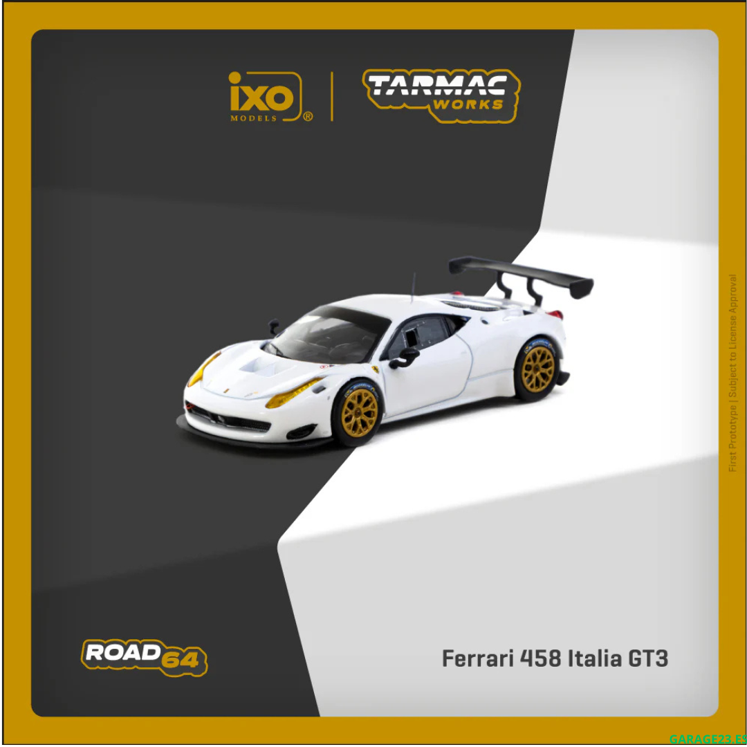 Tarmac Works Ferrari 458 Italia GT3 Blanco 1.64