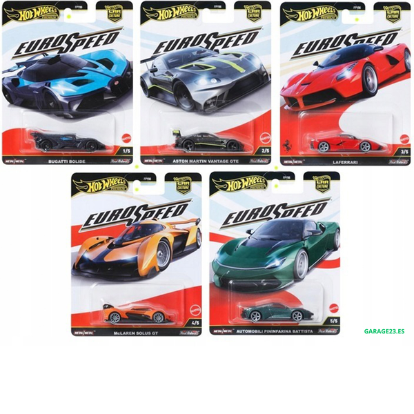 Hot Wheels Premium Euro Speed Serie Completa - Bugatti - La