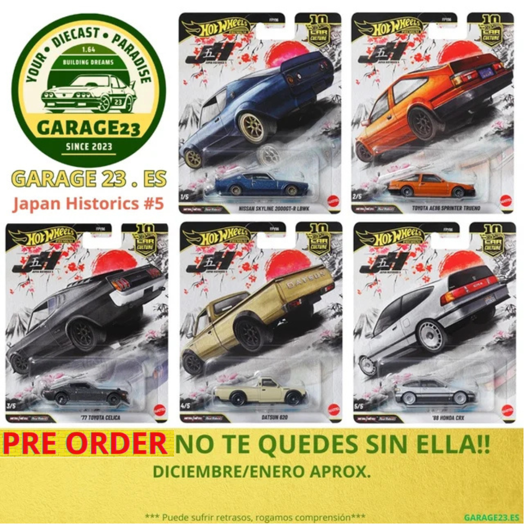*** PREORDER *** LLEGADA APROX DICIEMBRE/ENERO *** PUEDE SUFRIR RETRASOS*** Hot Wheels Premium Japan historics Serie Completa