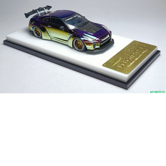 ***EN CAMINO *** My Model Collect Nissan GTR R35 1.5 LB Chrome Chameleon 1.64