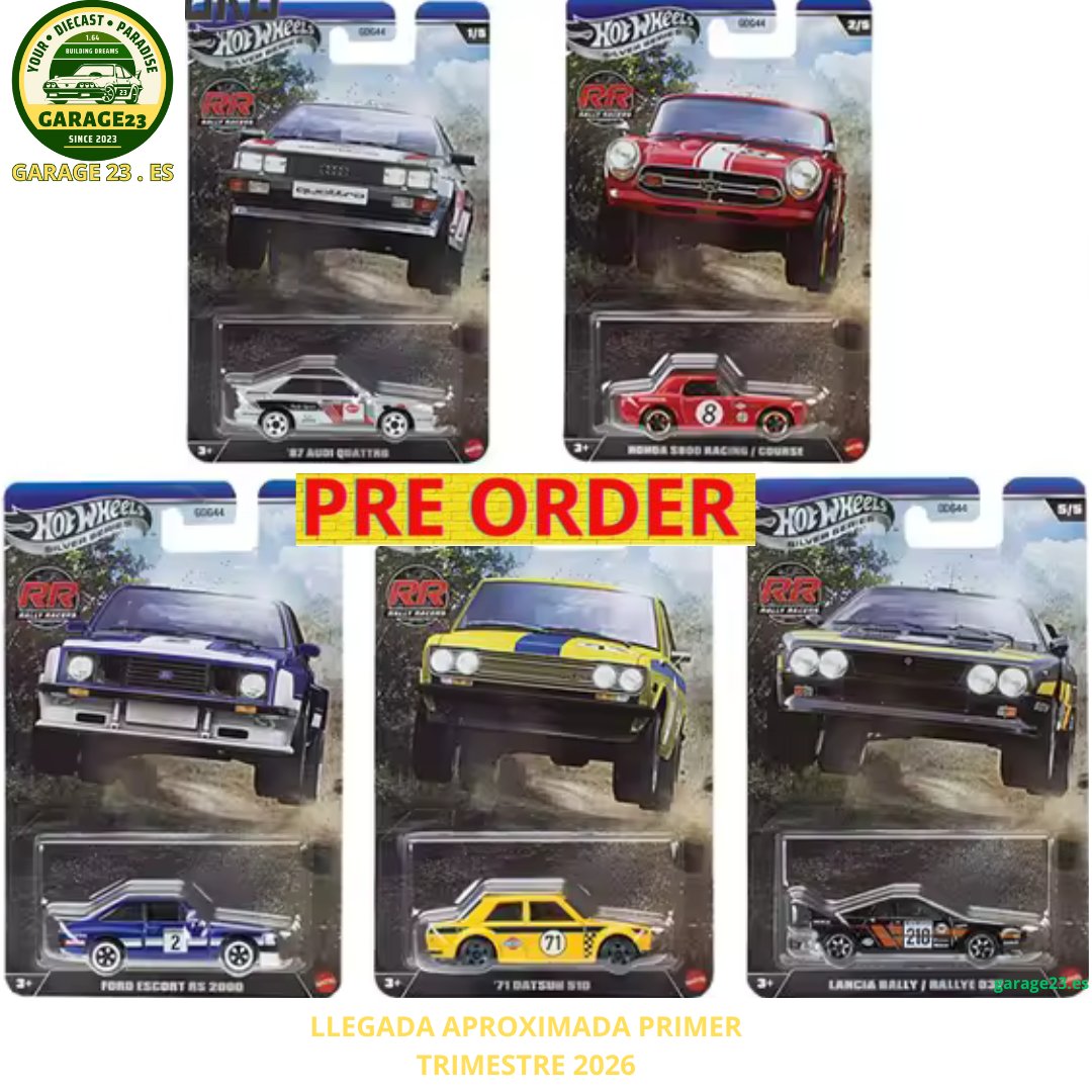 ***PREORDER***LLEGADA APROX 1ER TRIMESTRE 2026*** Hot Wheels INTL RALLY Silver Series Serie Completa basicos GDG44-977R