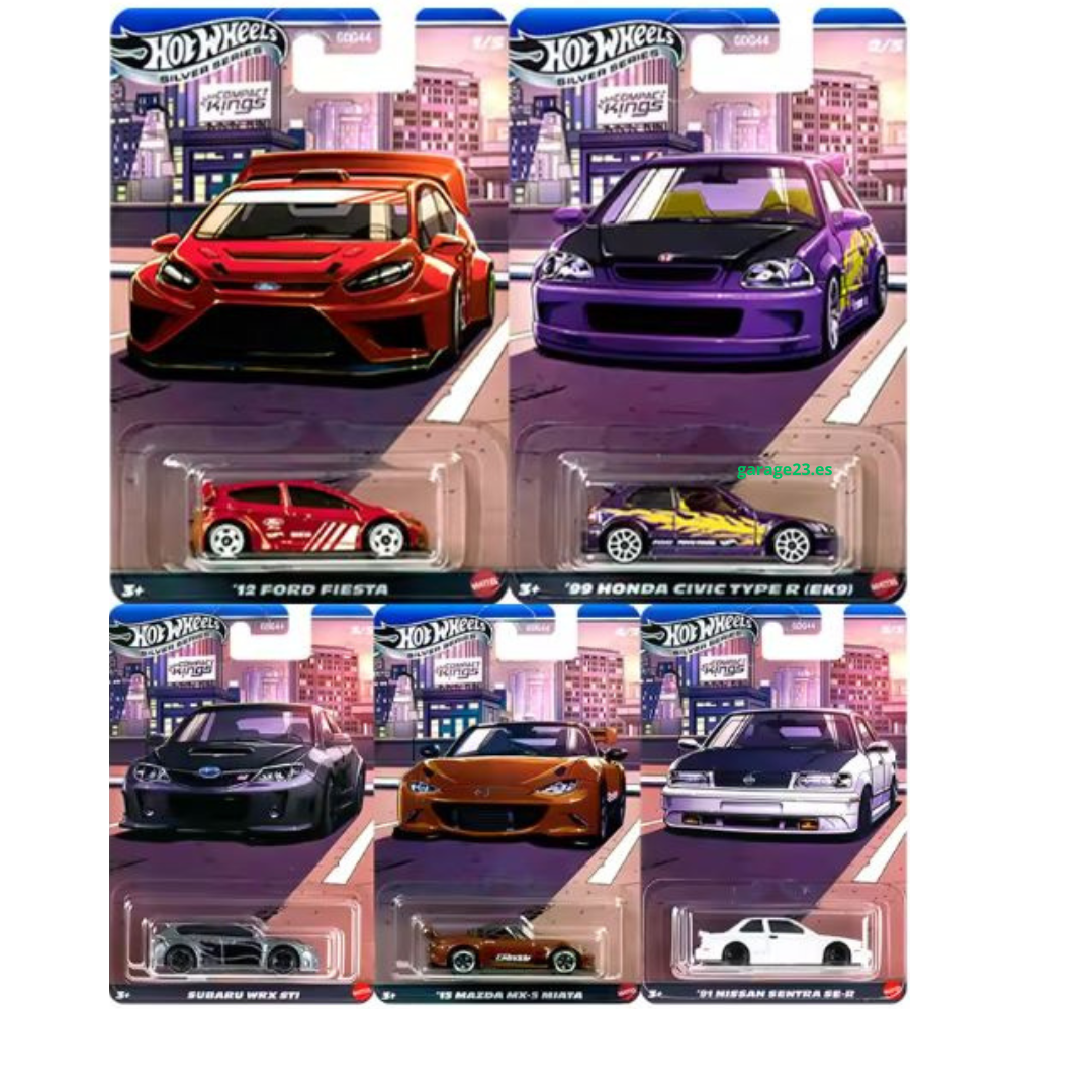 ***PREORDER***LLEGADA APROX DICIEMBRE/ENERO*** PUEDE SUFRIR RETRASOS*** Hot Wheels Compact Kings Silver Series Serie Completa basicos GDG44-977Q