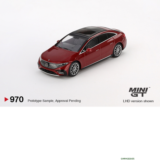 MINI GT MERCEDES-BENZ EQS 580 4MATIC RED METALLIC 2024 # 970