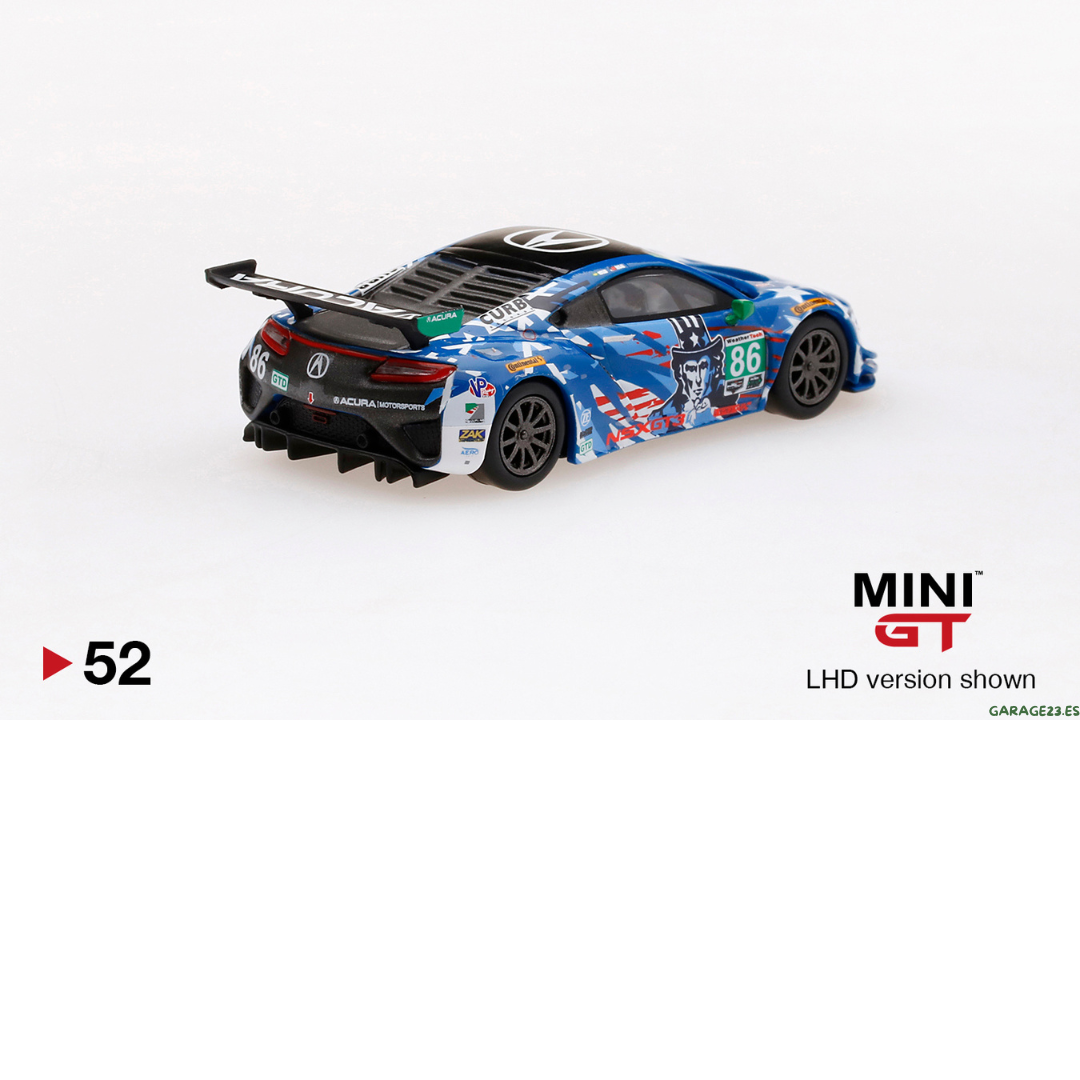 *Pieza Antigua,dificil de conseguir* MINI GT Mijo Exclusives Acura 2017 NSX GT3 #86 Uncle Sam # 52