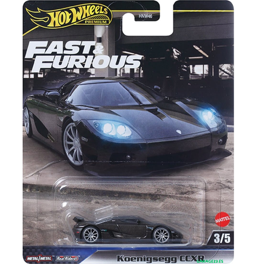 Hot Wheels Premium Fast and Furious Koenigsegg CCXR Negro JBL-88