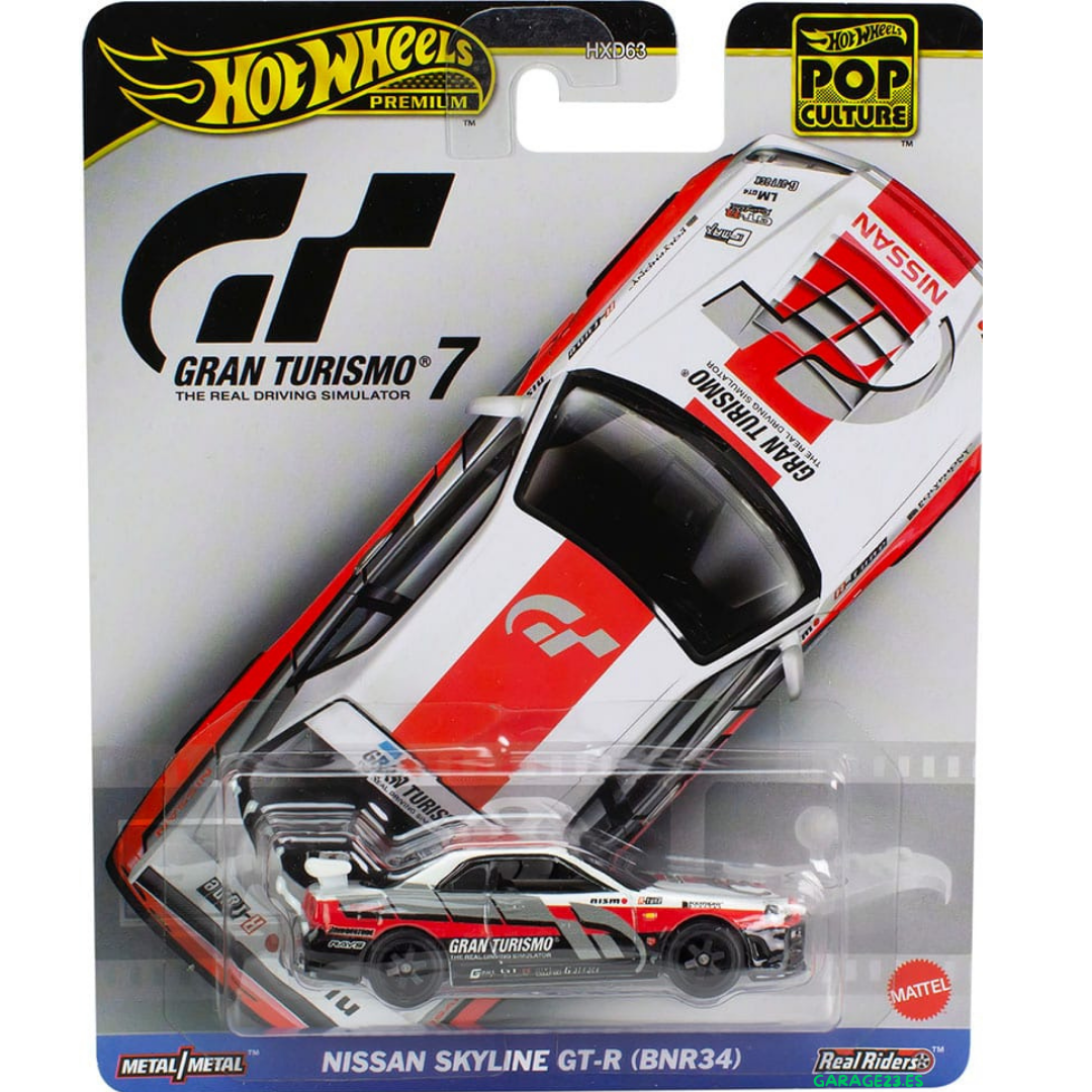 Hot Wheels Premium Nissan Skyline GTR R34 Pop Culture Gran Turismo HKC28